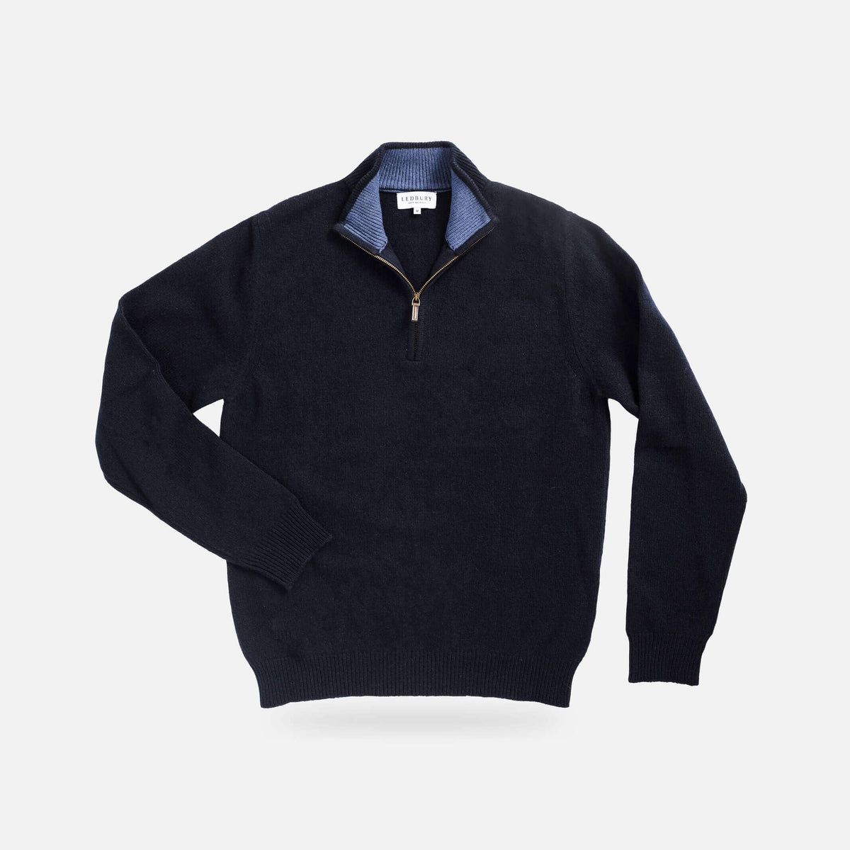 Men's Ledbury Navy Zip Up shops Cardigan