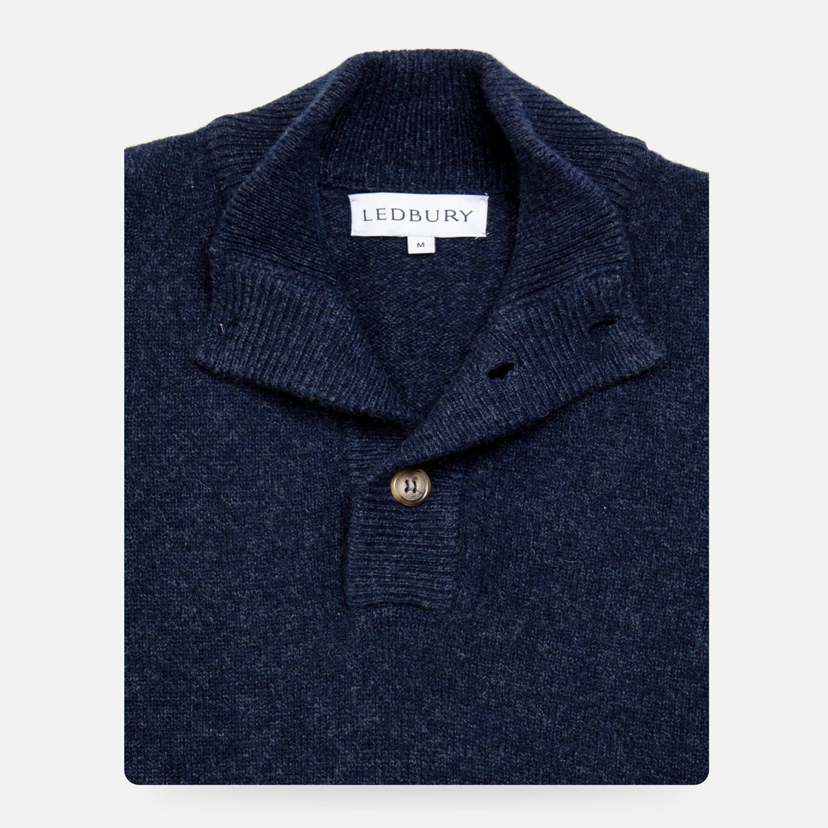 The Navy Heather Brewer Mock Neck Sweater – Ledbury