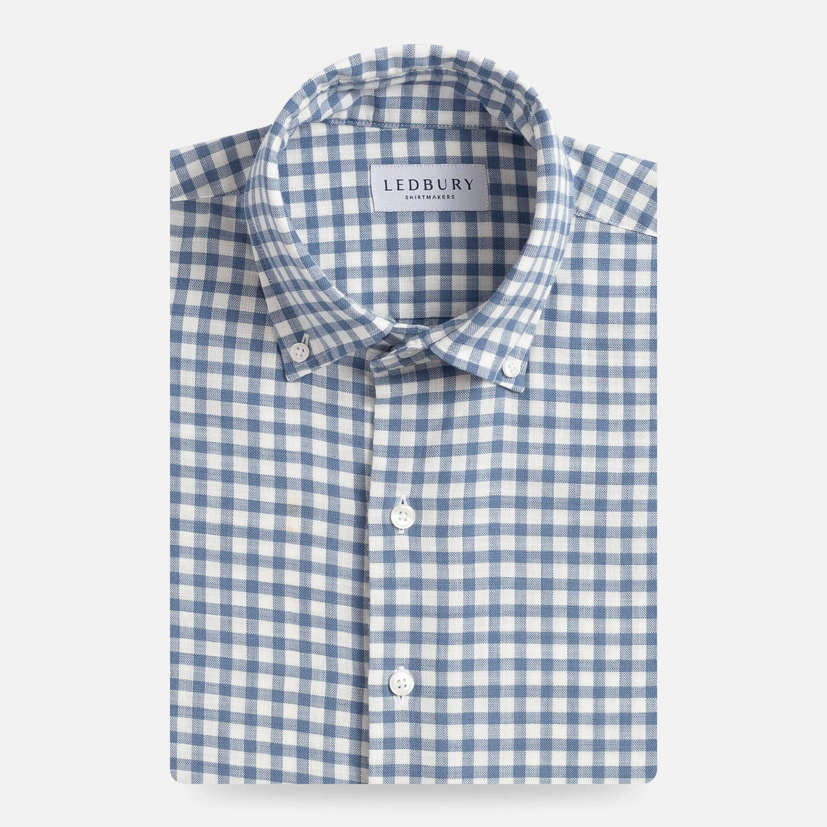 The Light Blue Farwell Gingham Custom Shirt – Ledbury