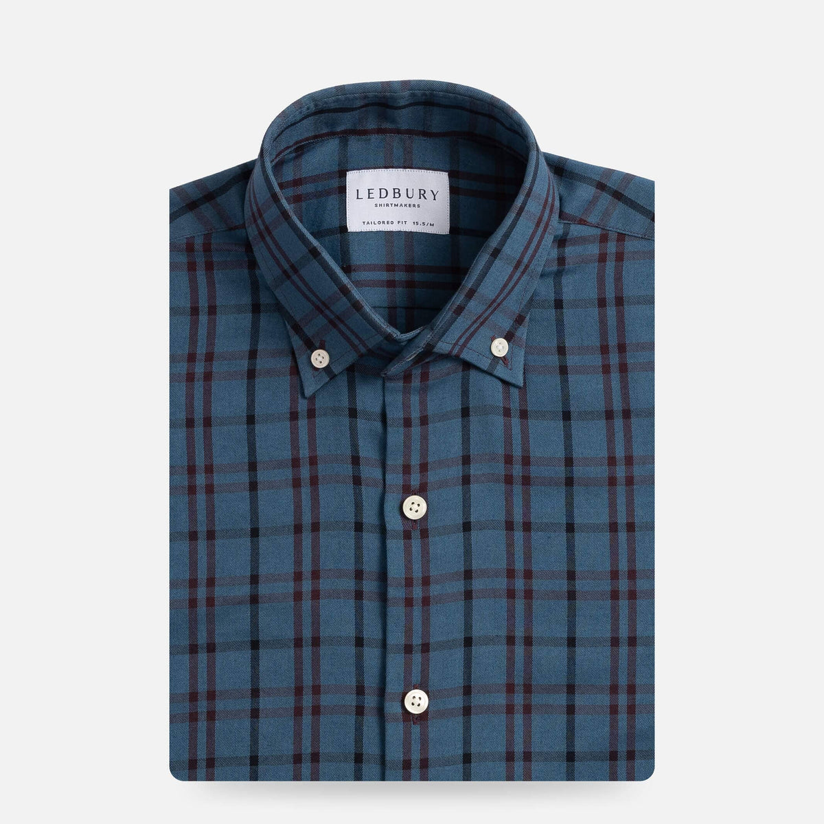 The Deep Blue Withrow Organic Cotton Check Custom Shirt