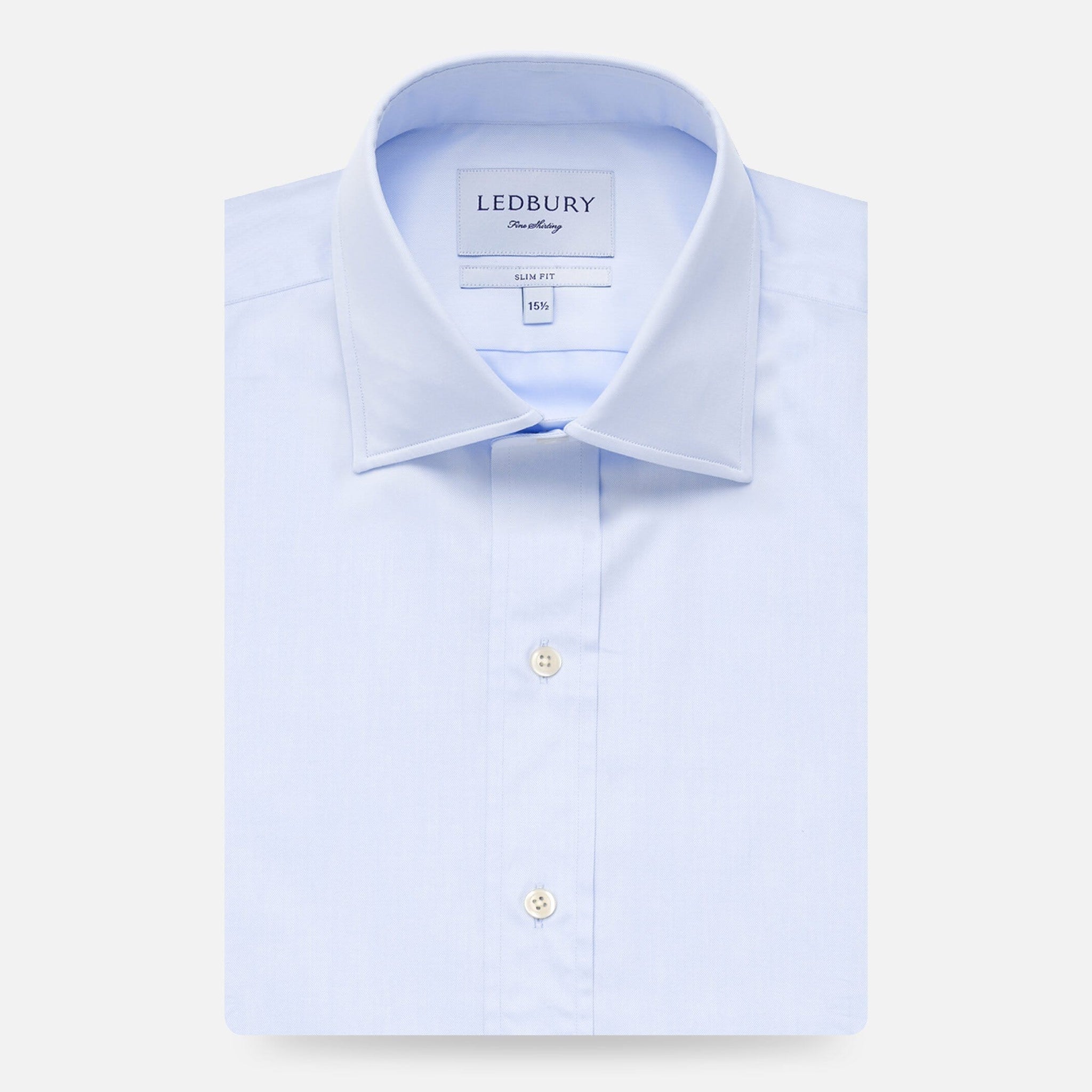 The Light Blue Signature Fine Twill Custom Shirt Ledbury