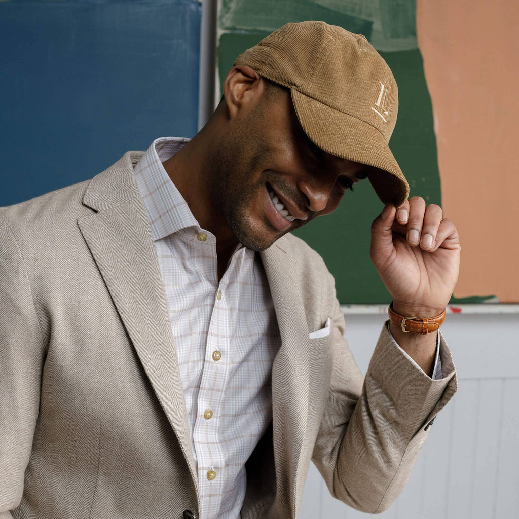 Ledbury Tan Corduroy Hat Accessories- Ledbury