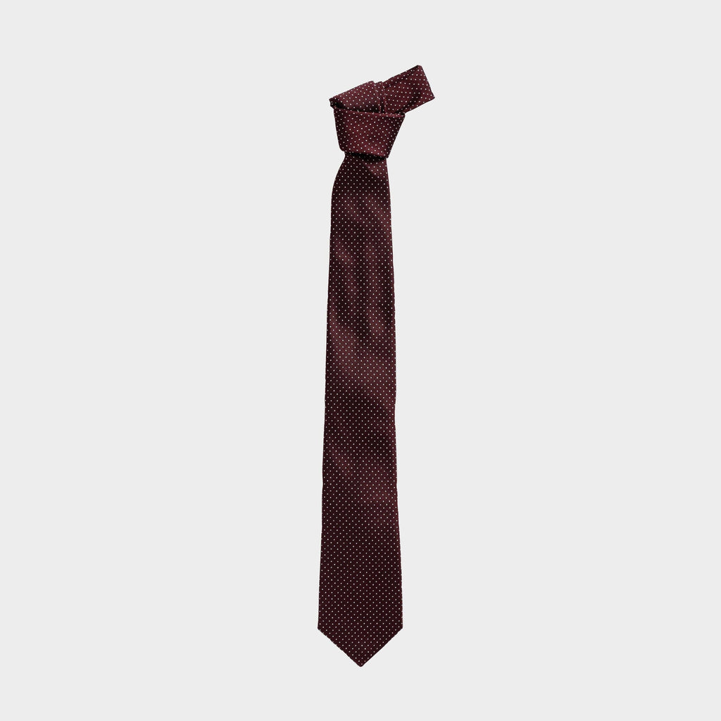 The Maroon Basso Silk Tie Tie- Ledbury