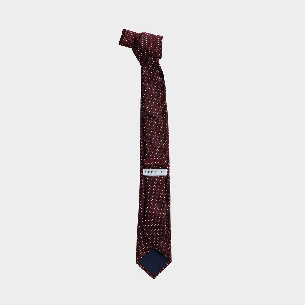 The Maroon Basso Silk Tie Tie- Ledbury