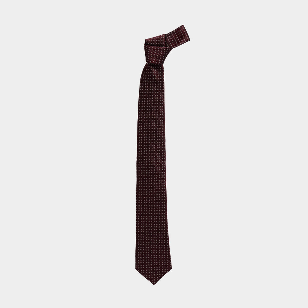 The Maroon Monte Silk Cotton Tie Tie- Ledbury