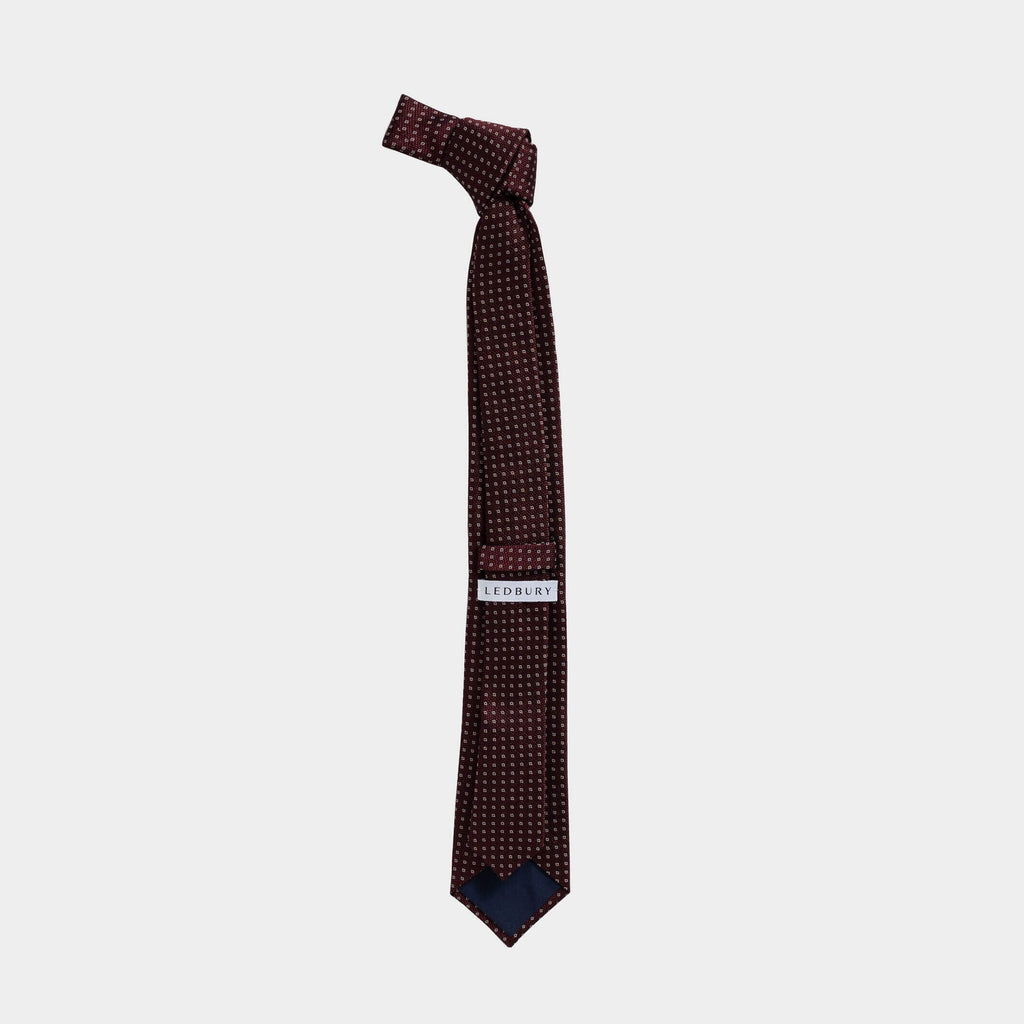 The Maroon Monte Silk Cotton Tie Tie- Ledbury