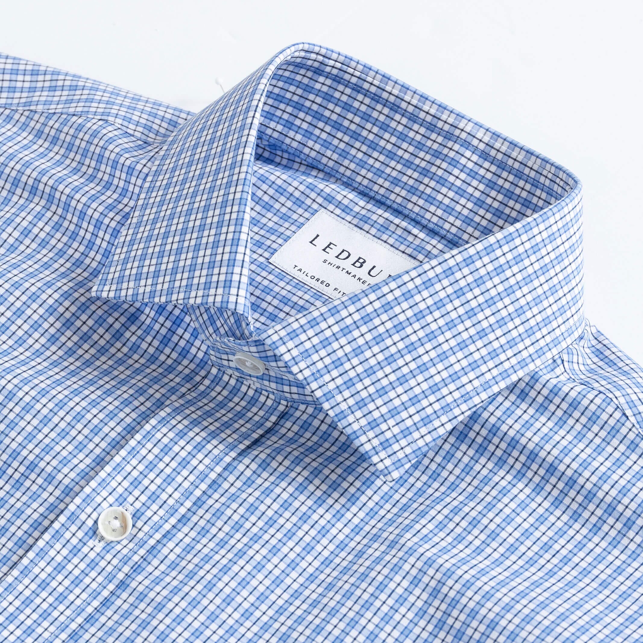 The Blue Carlough Check Dress Shirt Dress Shirt- Ledbury