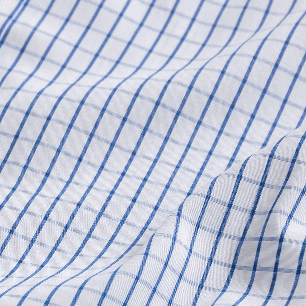 The Blue Leonard Check Dress Shirt Dress Shirt- Ledbury