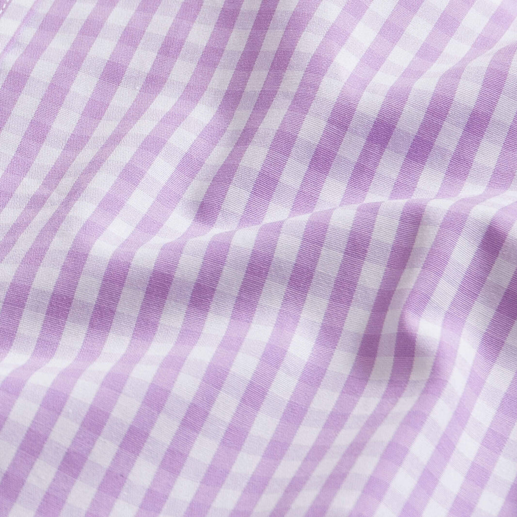 The Purple Bagley Gingham Dress Shirt Dress Shirt- Ledbury