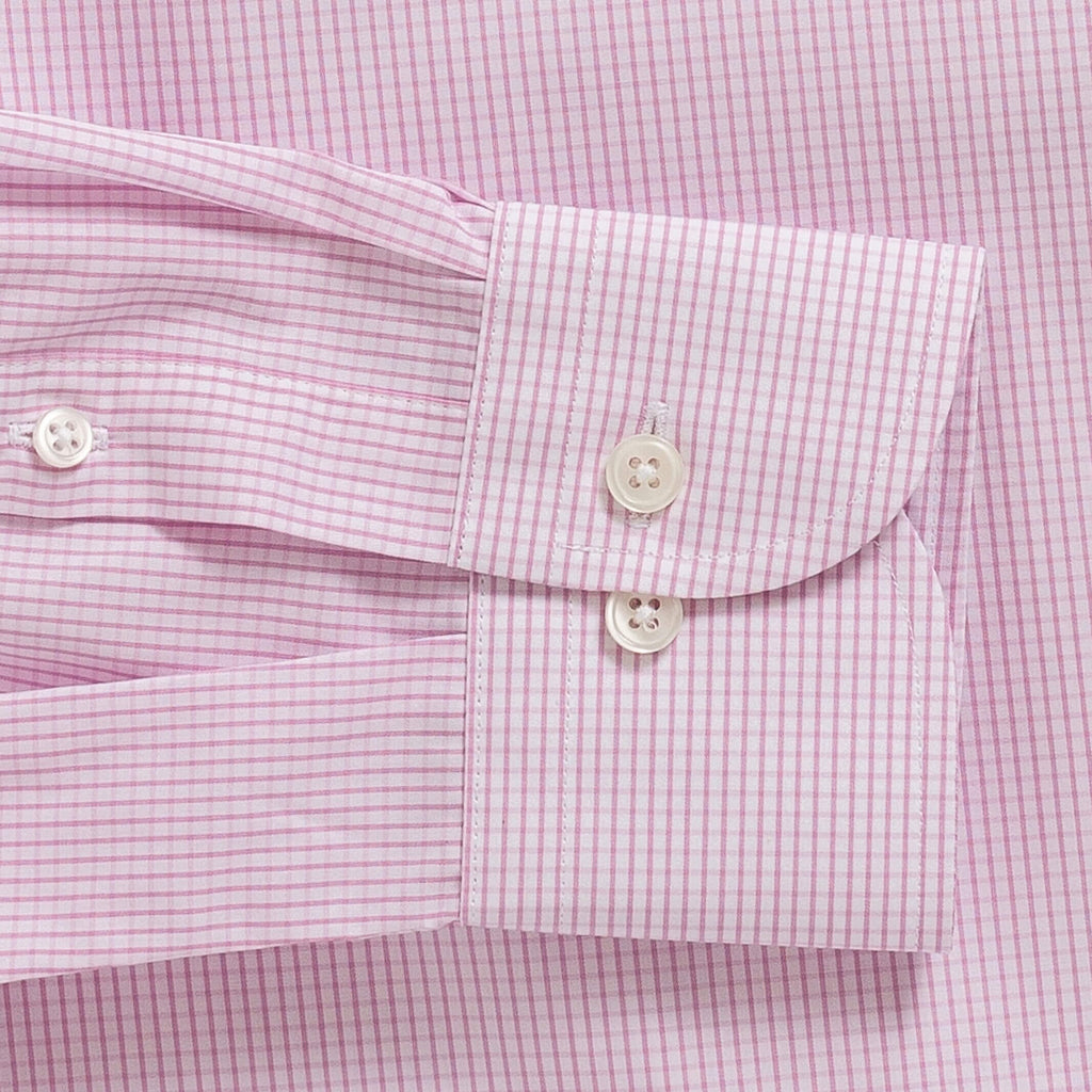 The Pink Mills Micro Check Dress Shirt Dress Shirt- Ledbury