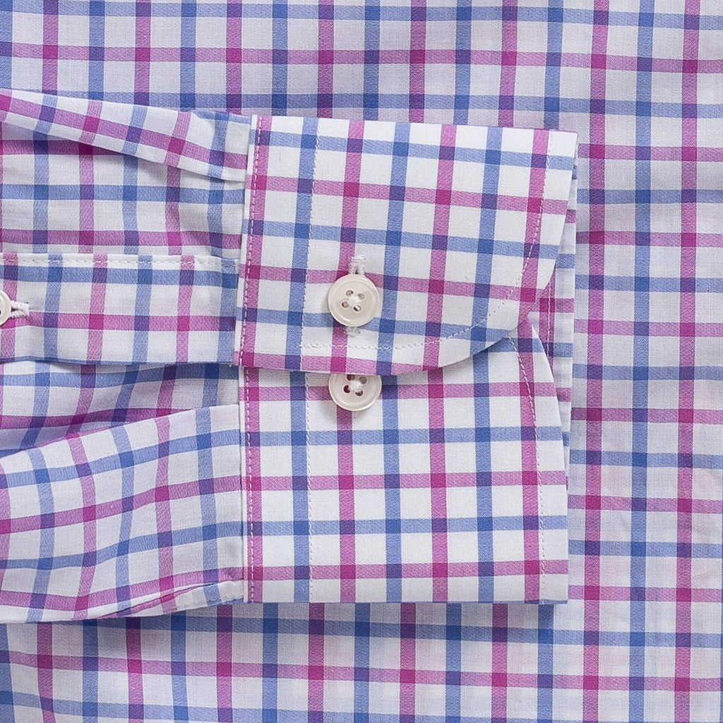 The Purple Hester Check Dress Shirt Dress Shirt- Ledbury