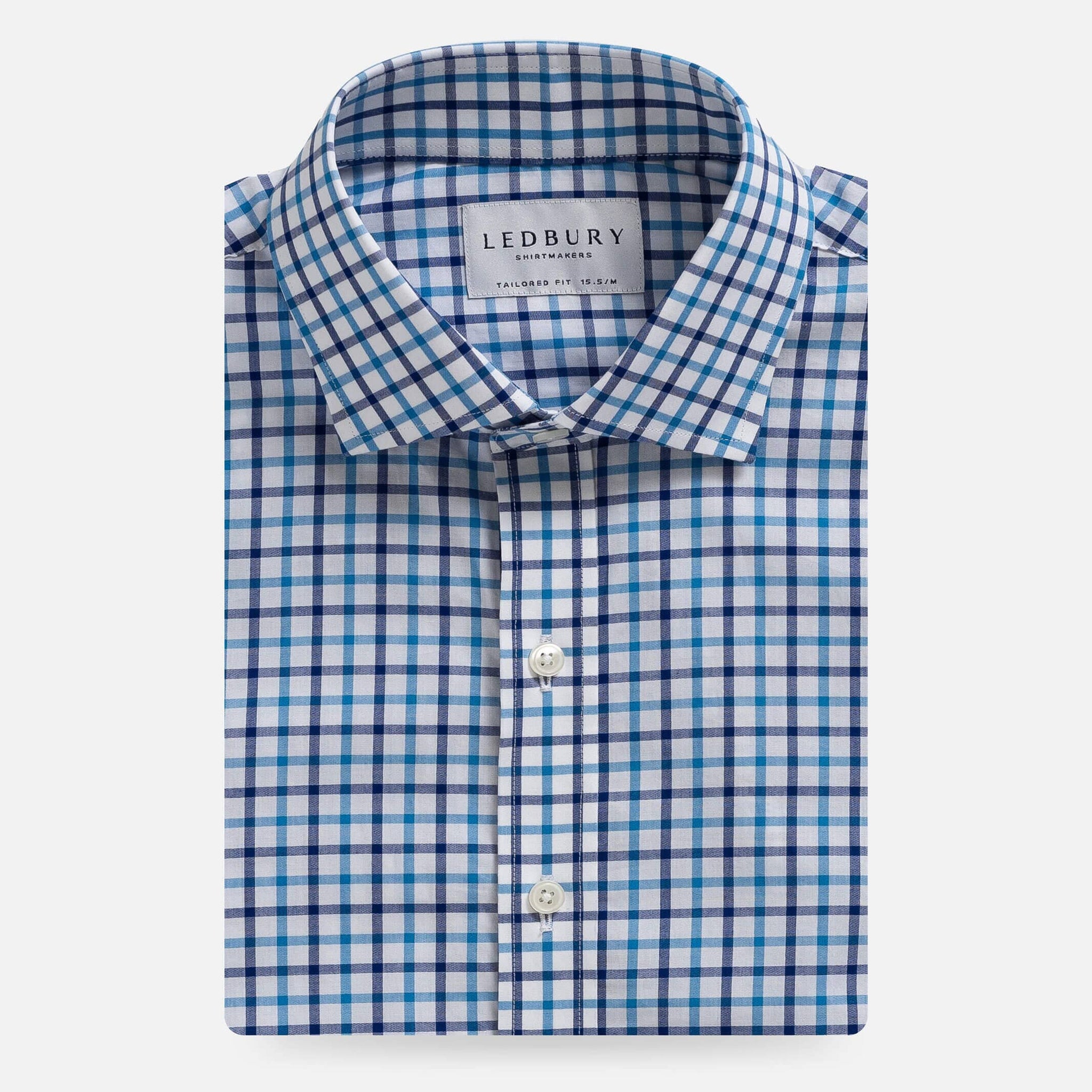 Ledbury Fine Shirting Gingham Plaid buy Button Down Shirt Medium