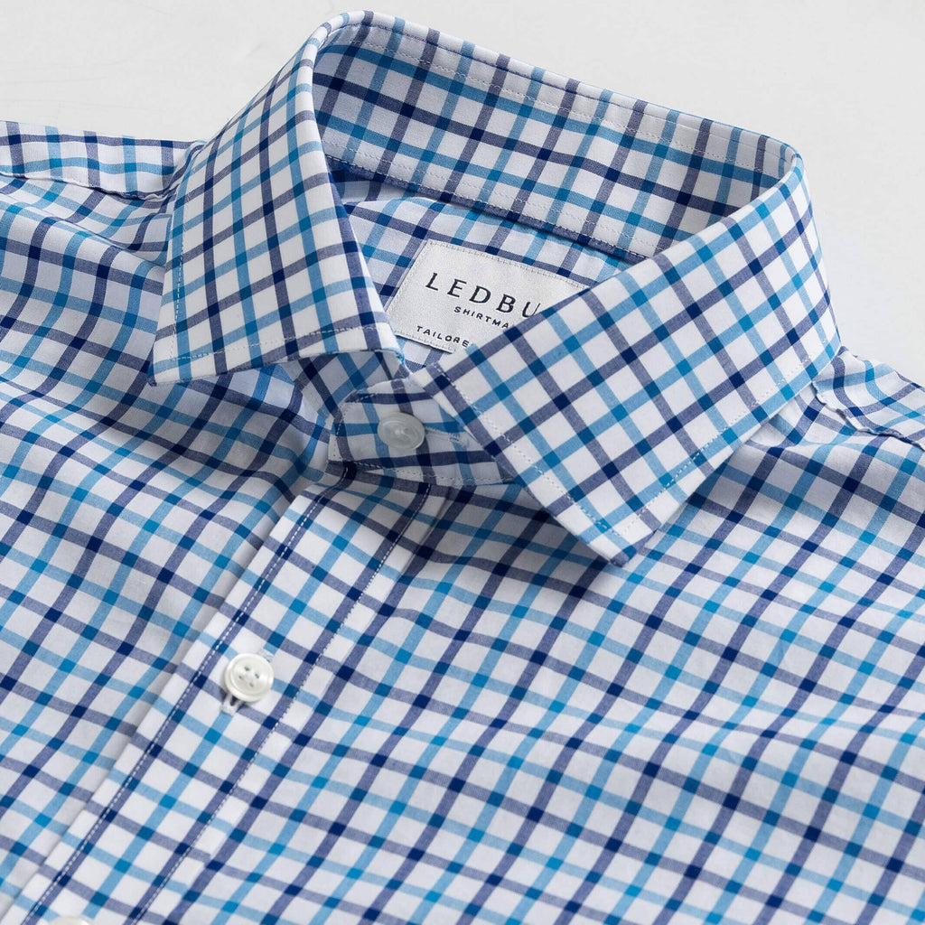 The Blue Hester Check Dress Shirt Dress Shirt- Ledbury