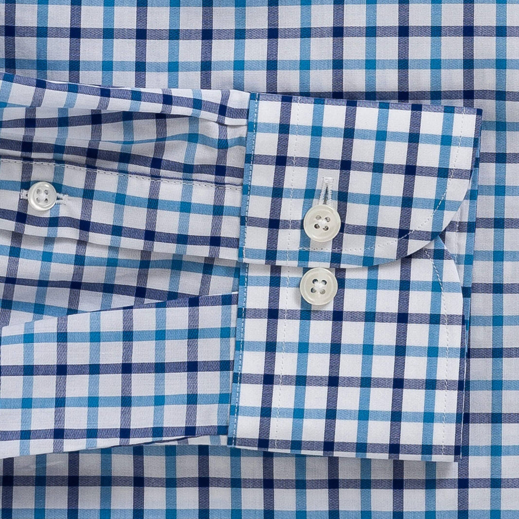 The Blue Hester Check Dress Shirt Dress Shirt- Ledbury