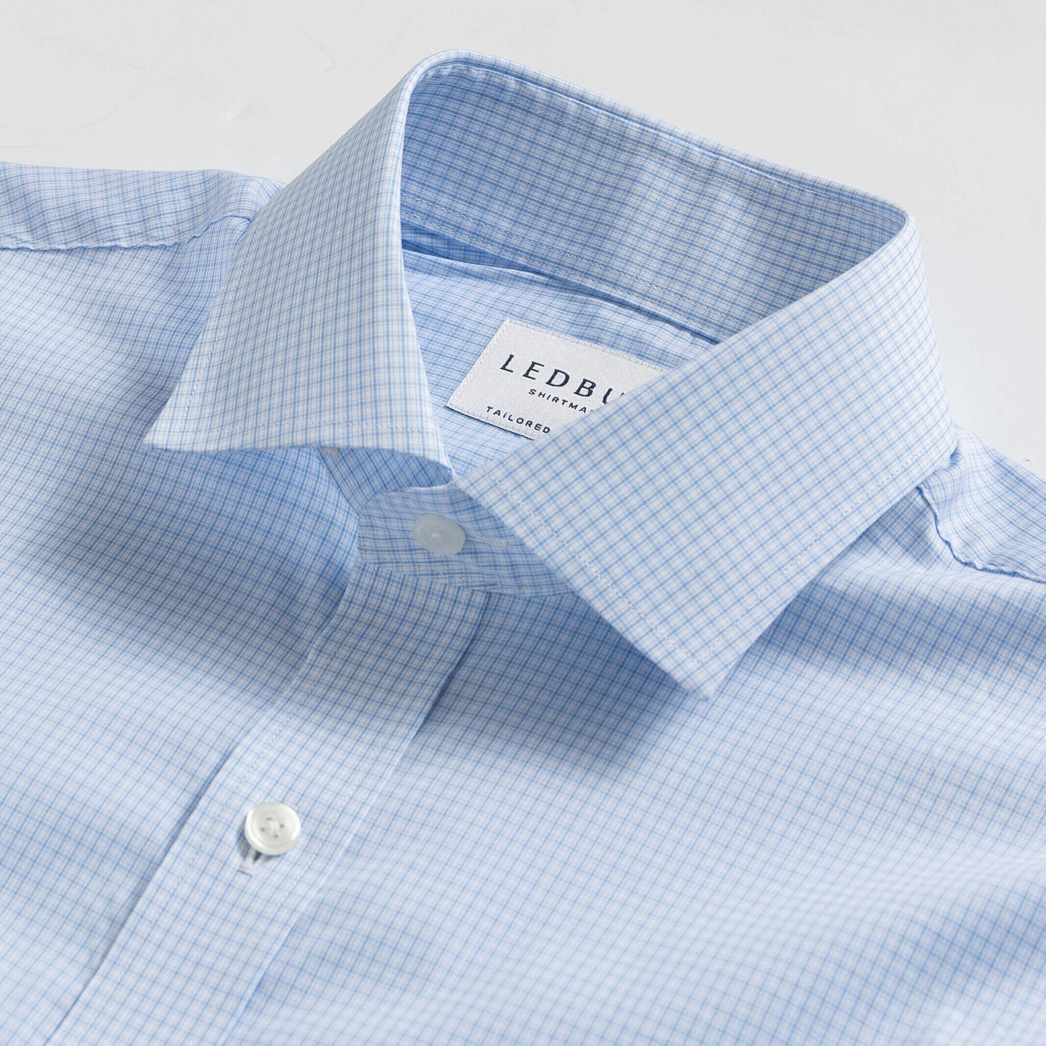 The Light Blue Norman Check Dress Shirt Ledbury