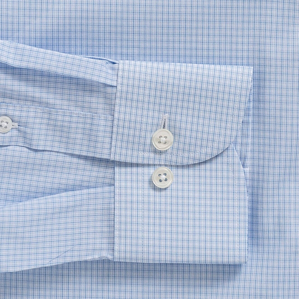 The Light Blue Norman Check Dress Shirt Dress Shirt- Ledbury