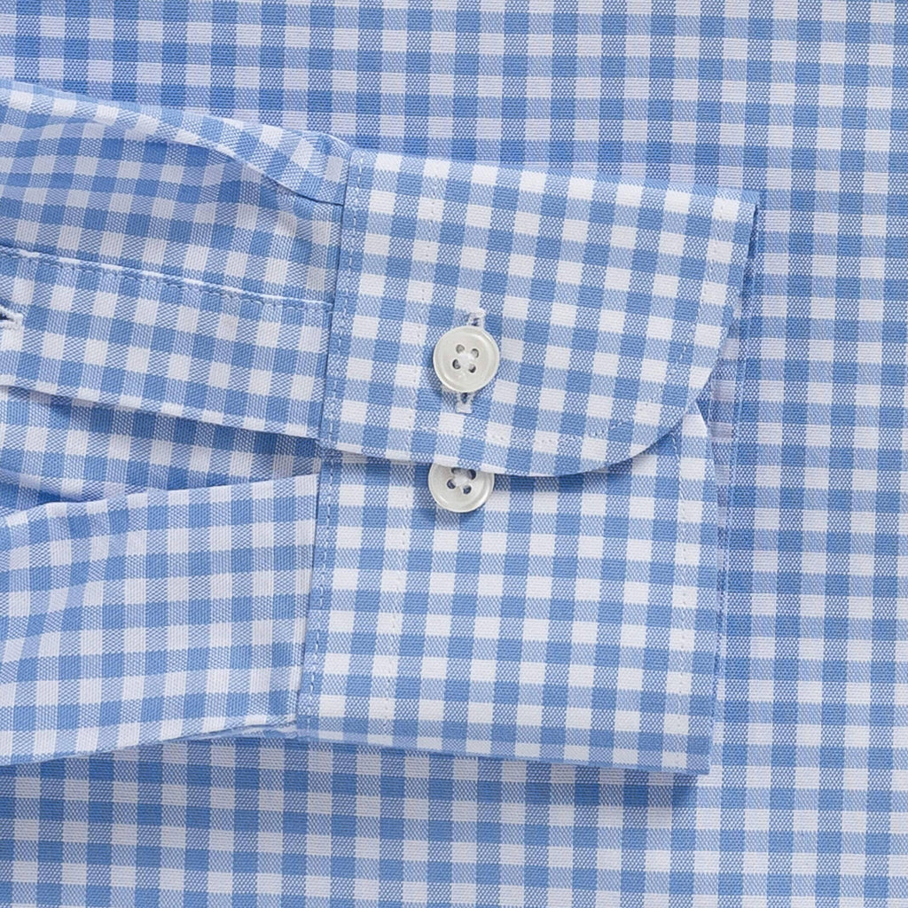 The Sky Blue Beck Oxford Gingham Dress Shirt Dress Shirt- Ledbury