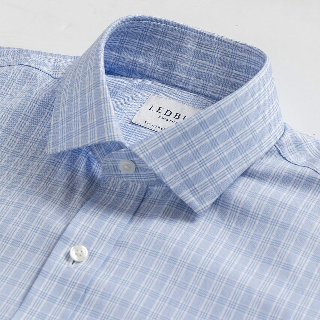 The Light Blue Wellsley Check Dress Shirt Dress Shirt- Ledbury