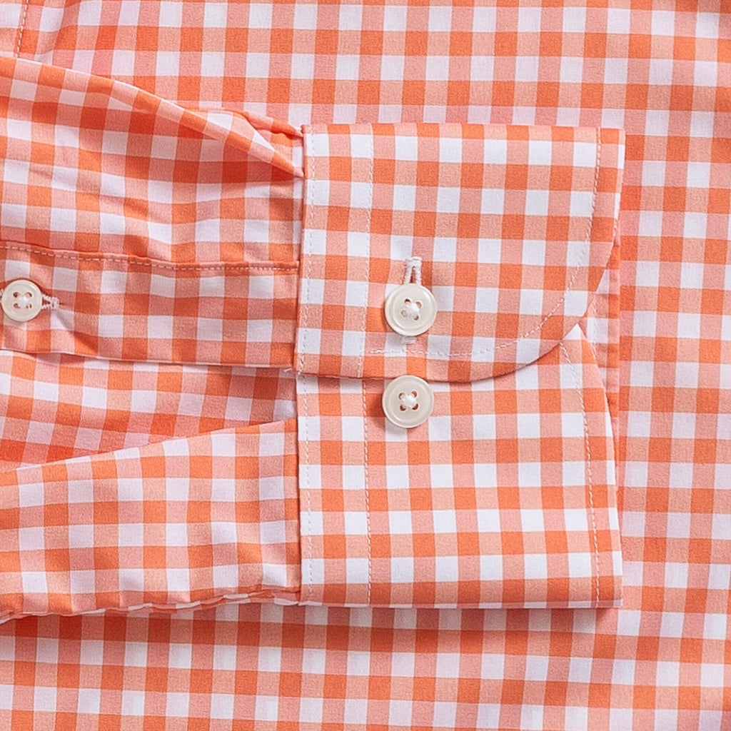 The Orange Arden Stretch Gingham Dress Shirt Dress Shirt- Ledbury