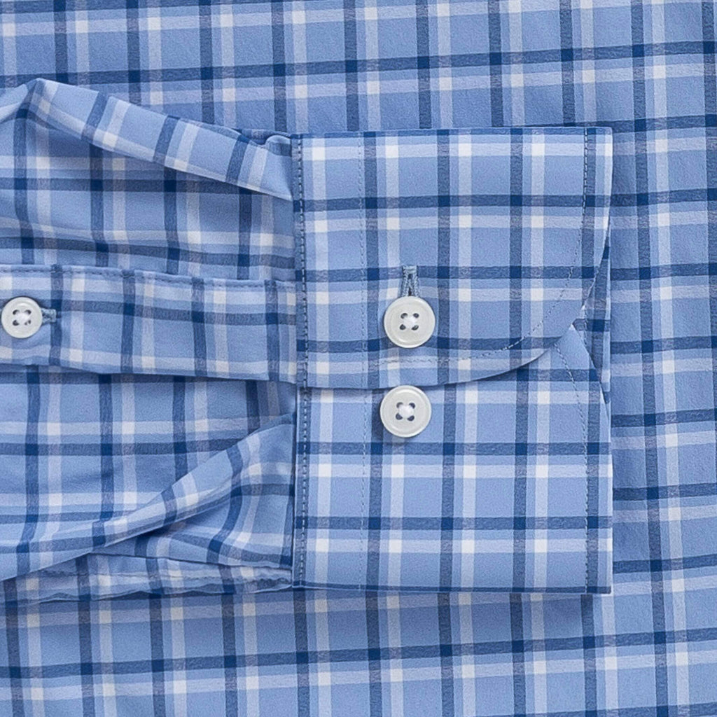 The Blue Brimfield Tattersall Stretch Dress Shirt Dress Shirt- Ledbury