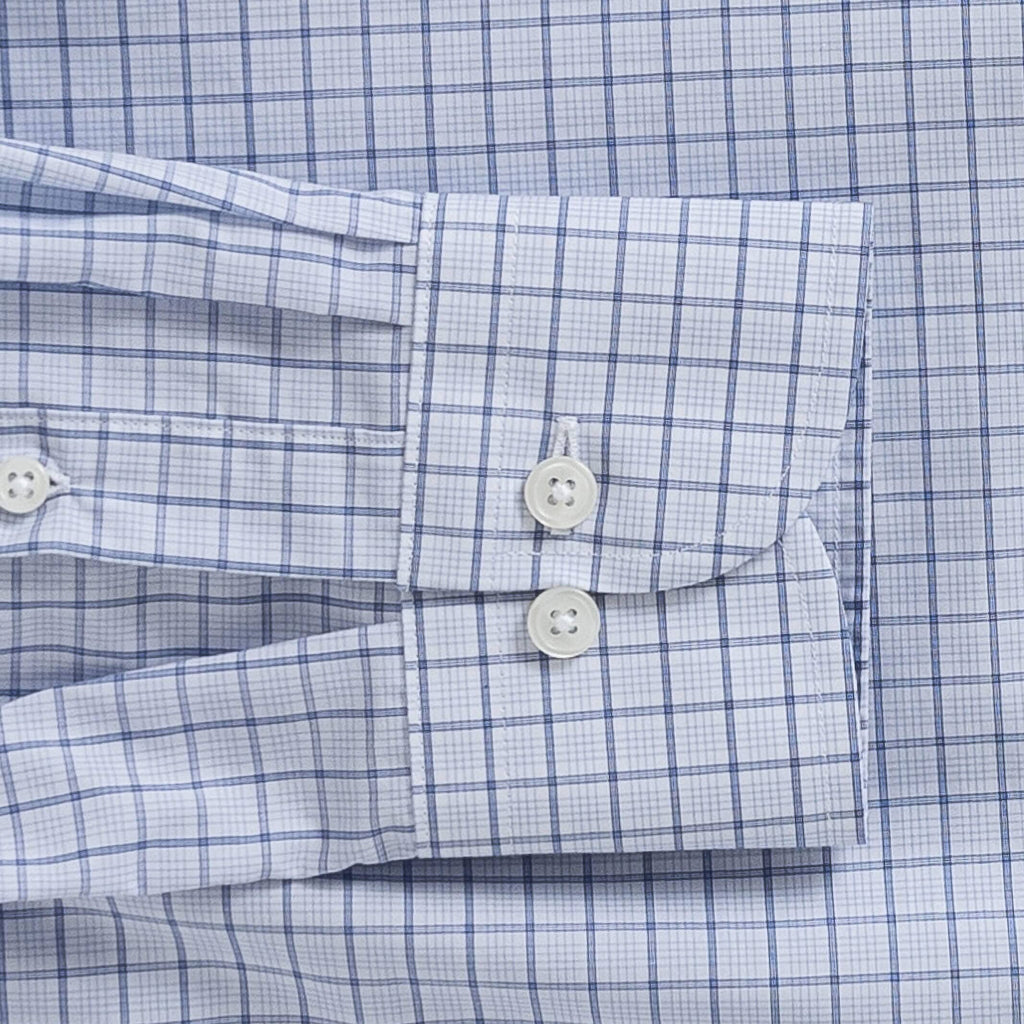 The Light Blue Winhall Poplin Check Dress Shirt Dress Shirt- Ledbury