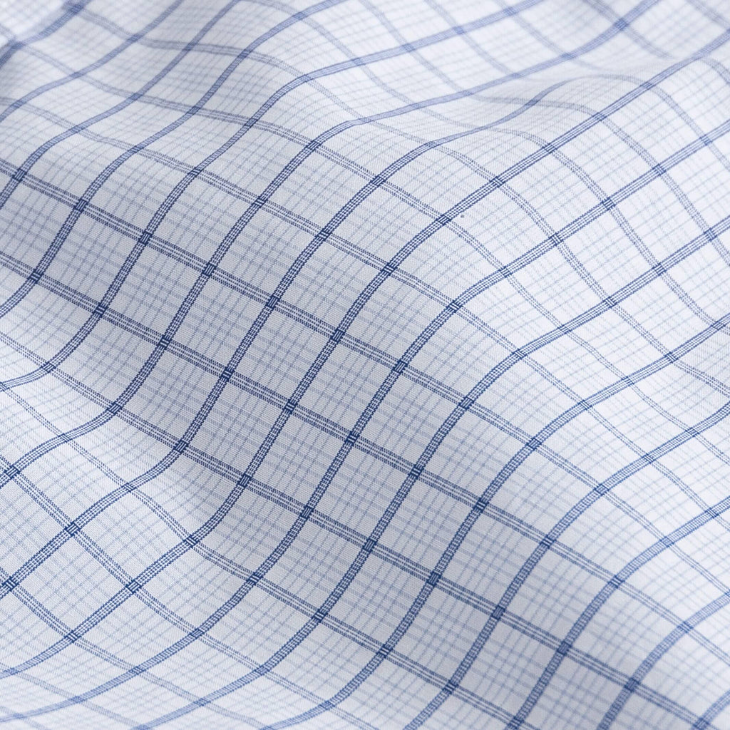 The Light Blue Winhall Poplin Check Dress Shirt Dress Shirt- Ledbury