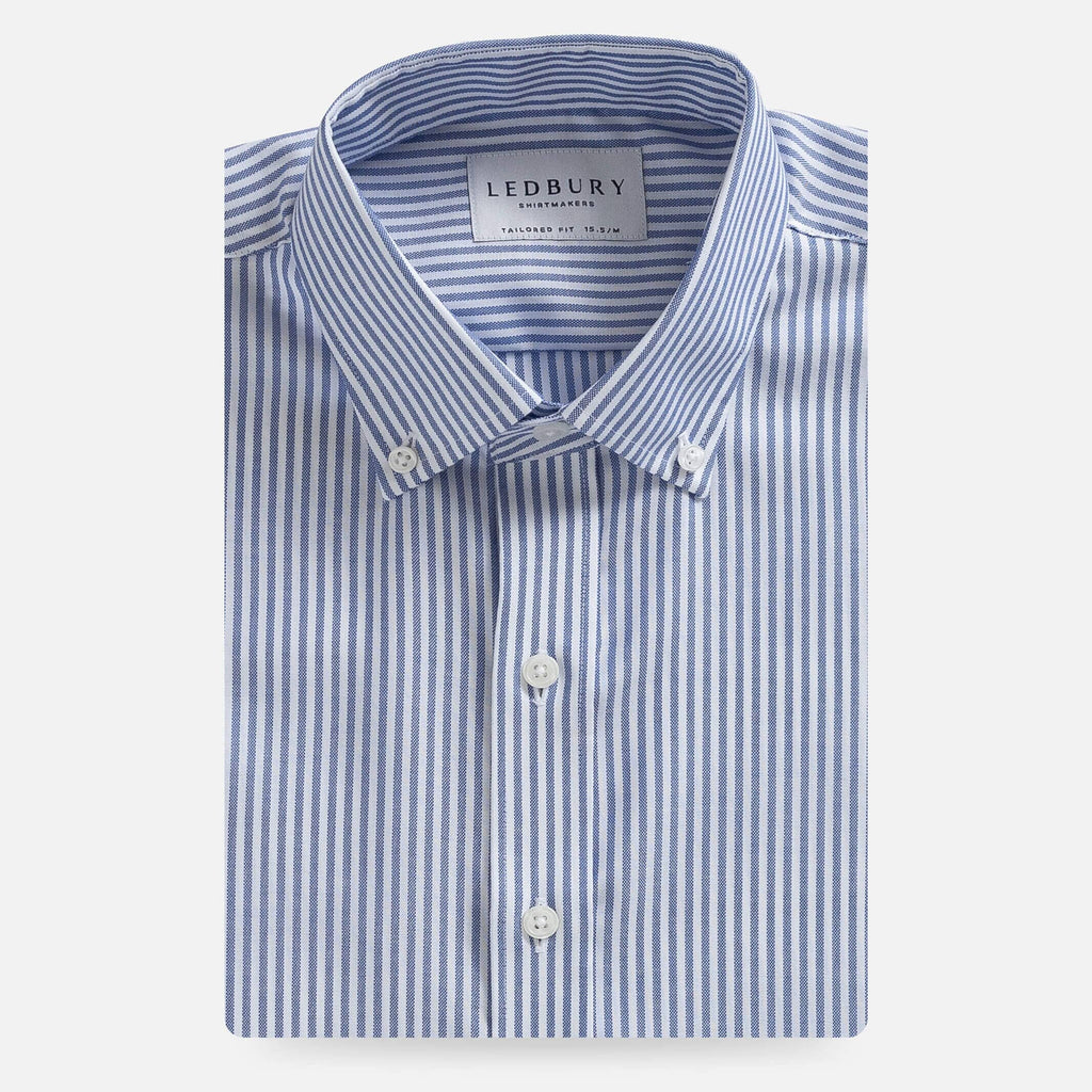 The Blue Deblin Oxford Stripe Dress Shirt Dress Shirt- Ledbury