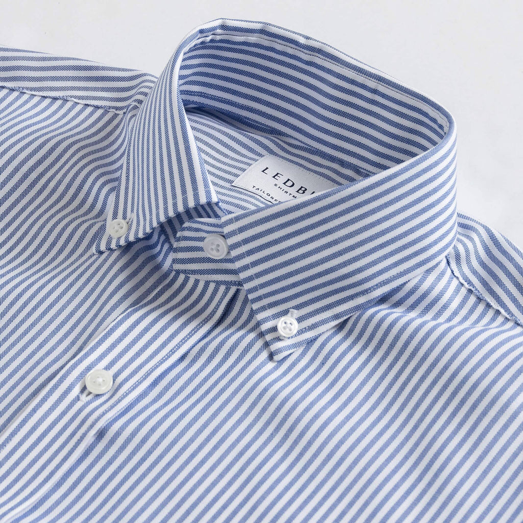 The Blue Deblin Oxford Stripe Dress Shirt Dress Shirt- Ledbury