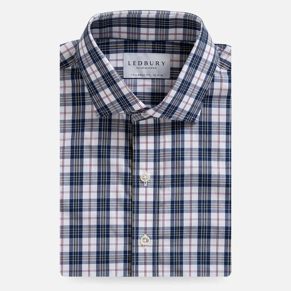 The Navy Bennet Plaid Casual Shirt Casual Shirt- Ledbury