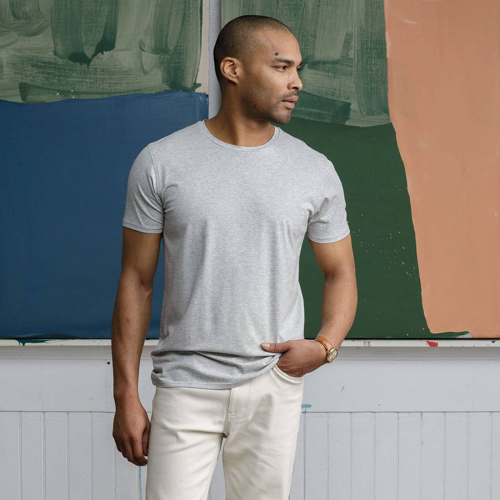 The Heather Grey Crew Neck Undershirt Custom Undershirt- Ledbury