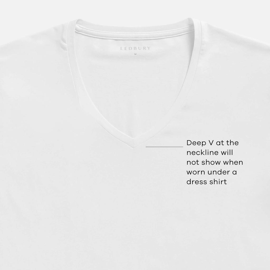 The White V Neck Undershirt Custom Undershirt- Ledbury