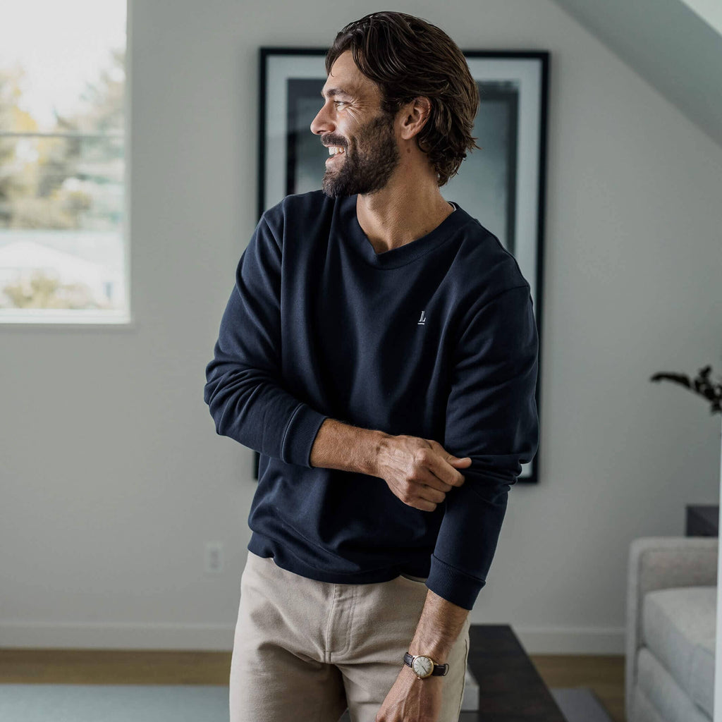 The Navy Ledbury Crew Neck Sweatshirt Custom Sweatshirt- Ledbury