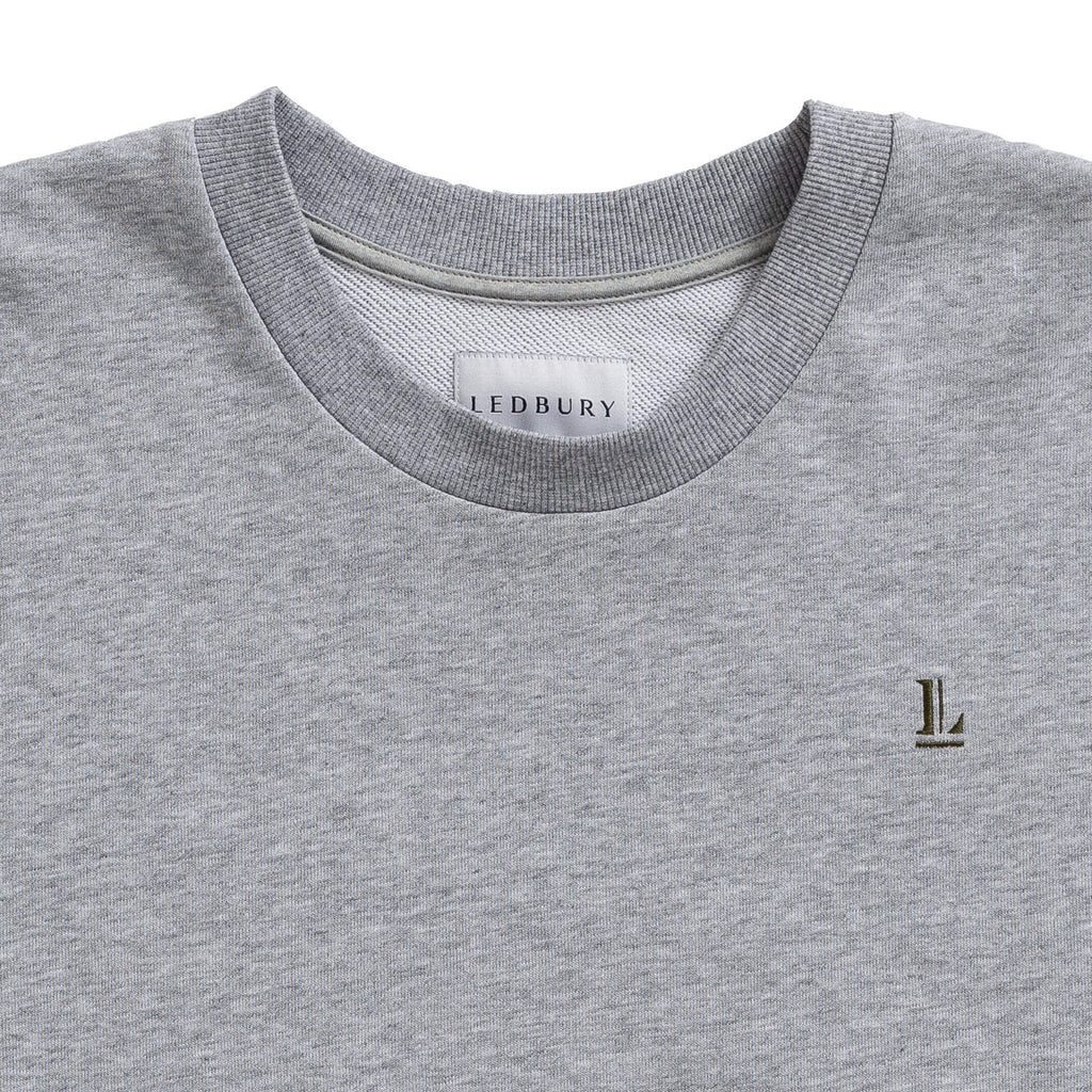 The Heather Grey Ledbury Crew Neck Sweatshirt Custom Sweatshirt- Ledbury