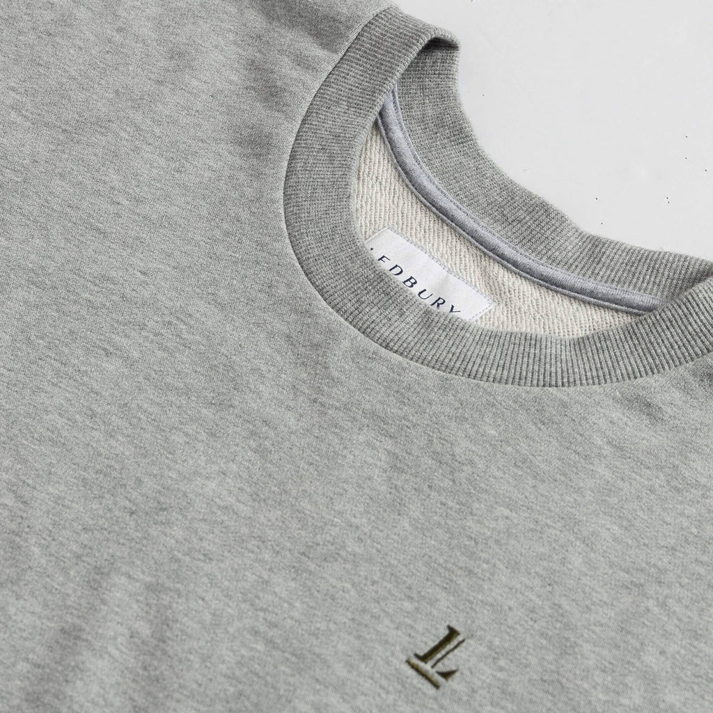 The Heather Grey Ledbury Crew Neck Sweatshirt Custom Sweatshirt- Ledbury