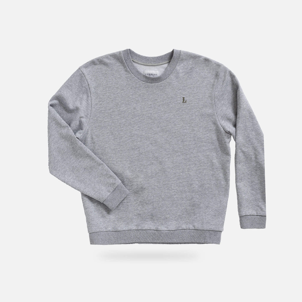 The Heather Grey Ledbury Crew Neck Sweatshirt Custom Sweatshirt- Ledbury