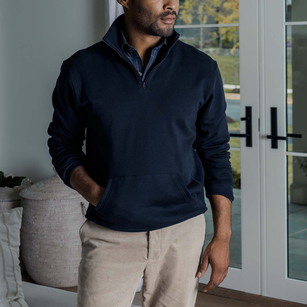 The Navy Ledbury Quarter Zip Sweatshirt Custom Quarter Zip- Ledbury