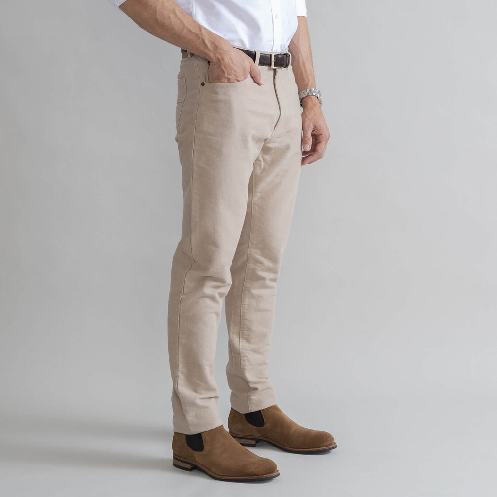 The Tan Moleskin Franklin 5 Pocket Custom Pant Custom Pant- Ledbury