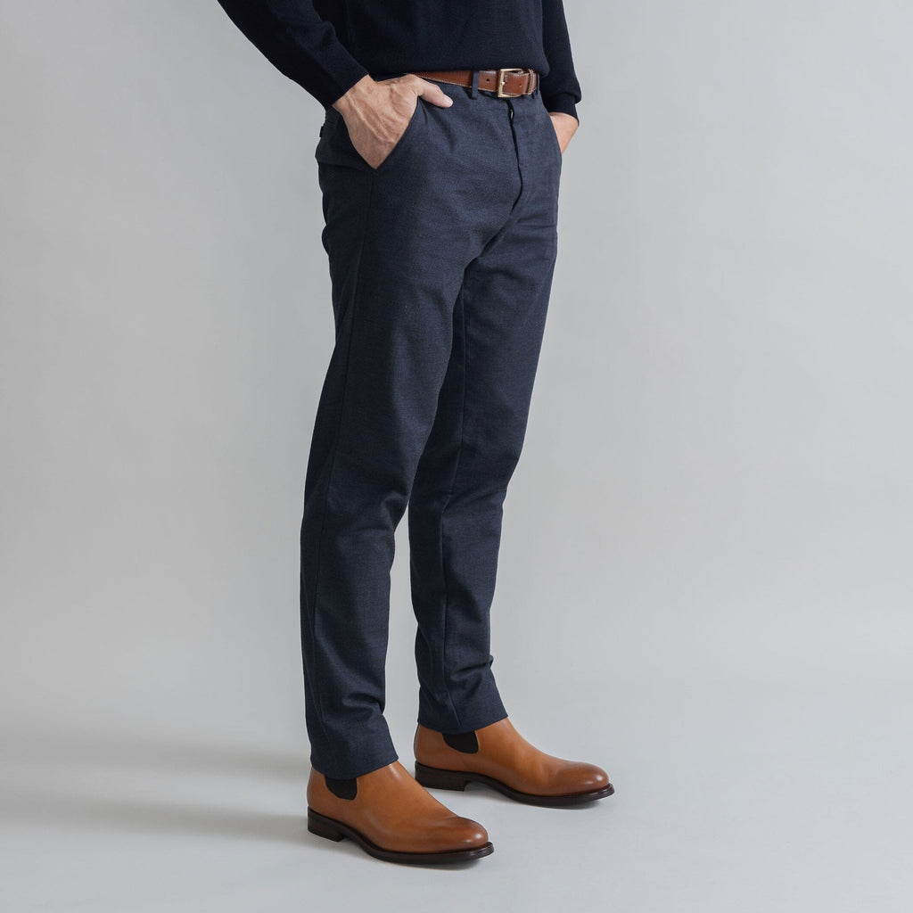 The Dark Navy Brushed Cotton Richmond Dress Chino Custom Pant Custom Pant- Ledbury