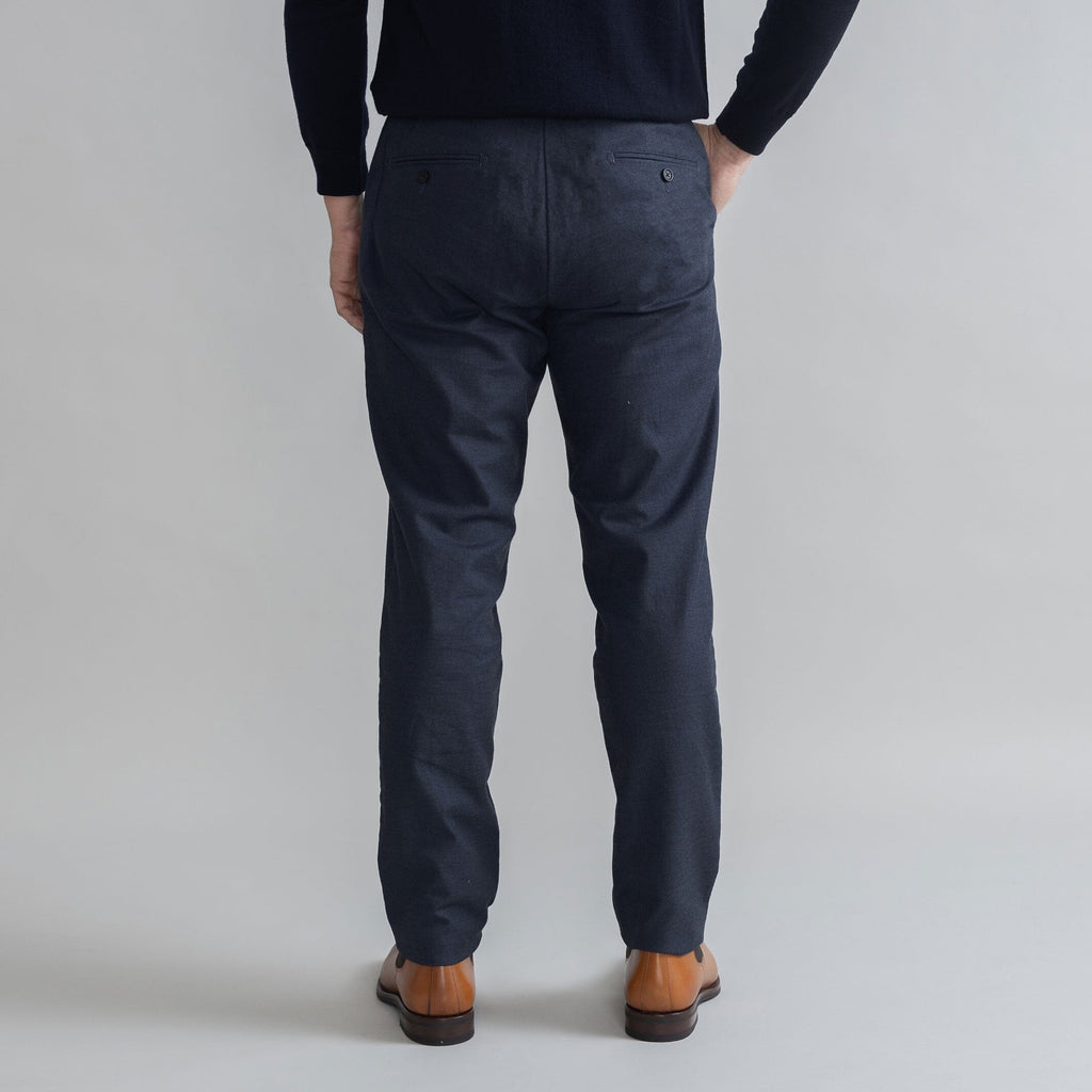 The Dark Navy Brushed Cotton Richmond Dress Chino Custom Pant Custom Pant- Ledbury