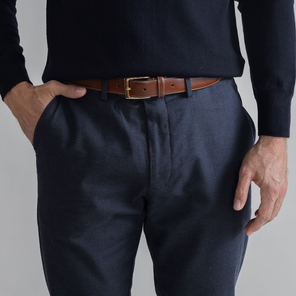 The Dark Navy Brushed Cotton Richmond Dress Chino Custom Pant Custom Pant- Ledbury