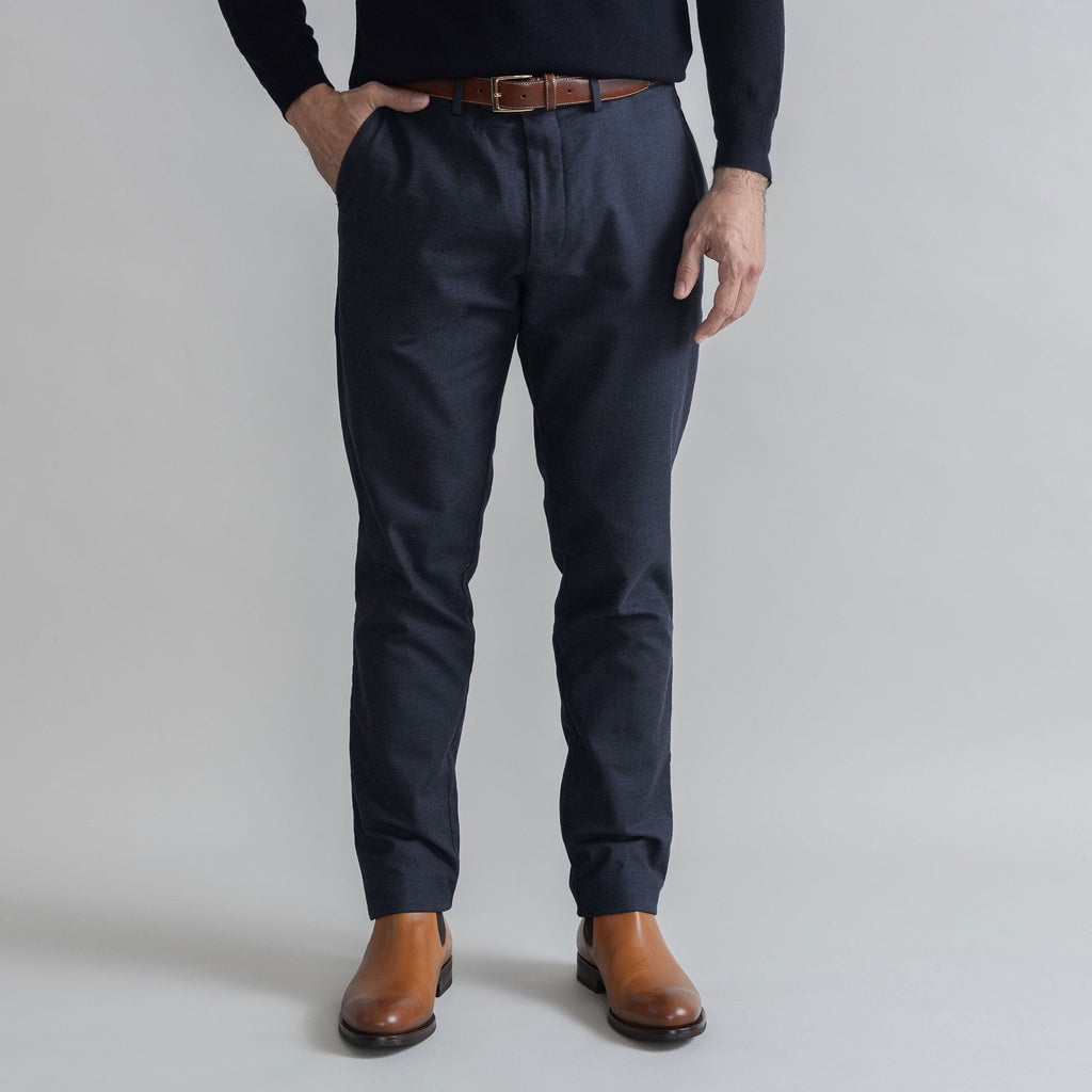 The Dark Navy Brushed Cotton Richmond Dress Chino Custom Pant Custom Pant- Ledbury