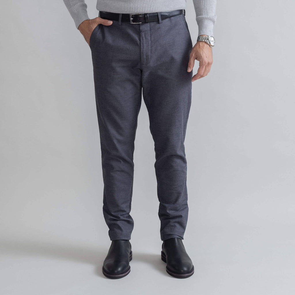 The Dark Grey Brushed Cotton Richmond Dress Chino Custom Pant Custom Pant- Ledbury