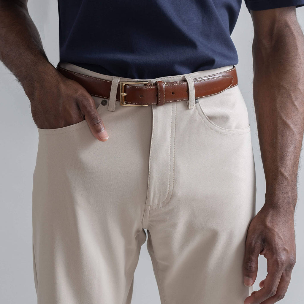 The Tan Performance Stretch Franklin 5 Pocket Custom Pant Custom Pant- Ledbury