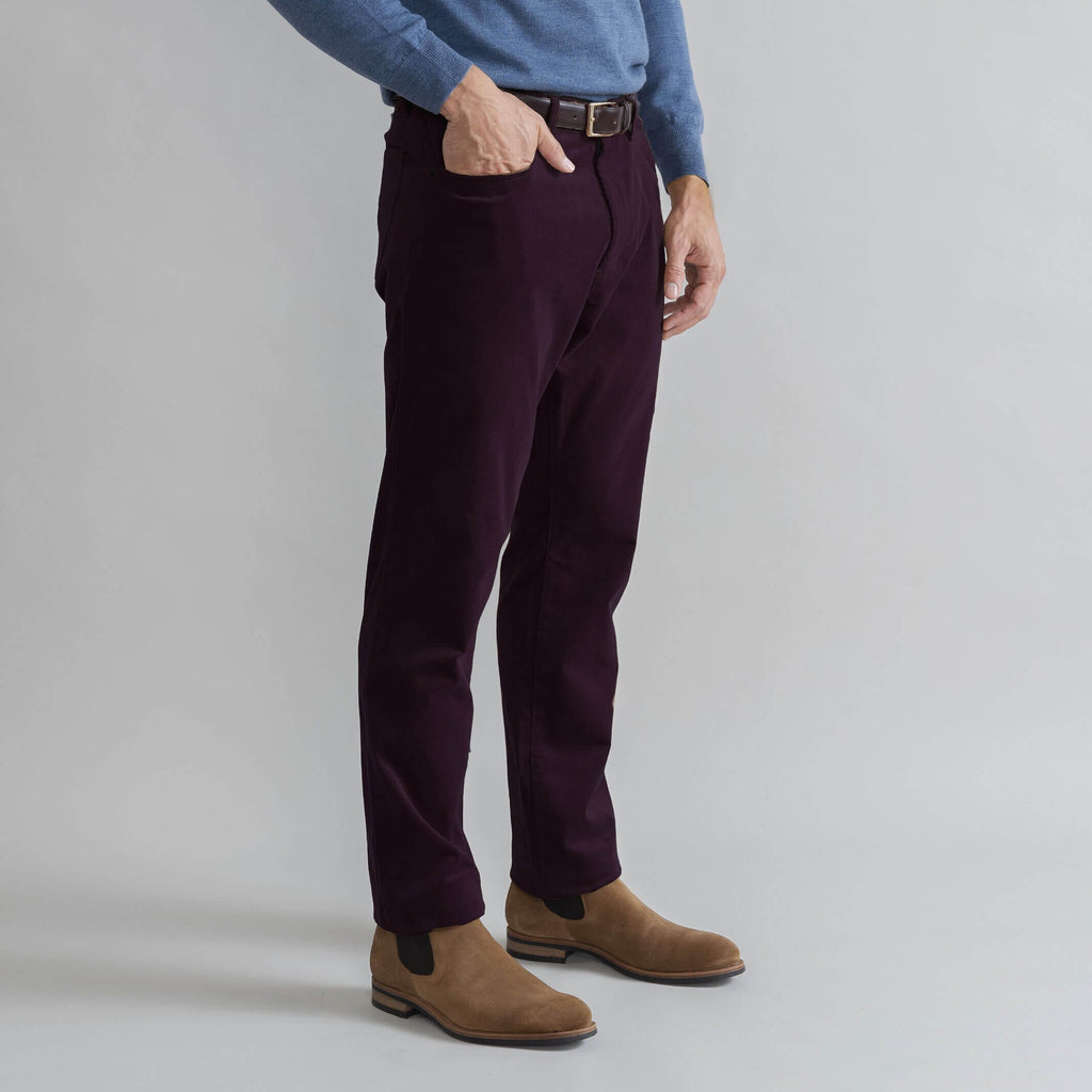 The Oxblood Corduroy Franklin 5 Pocket Custom Pant Custom Pant- Ledbury