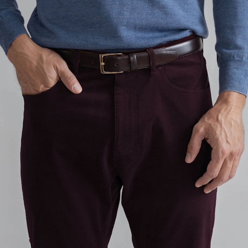 The Oxblood Corduroy Franklin 5 Pocket Custom Pant Custom Pant- Ledbury