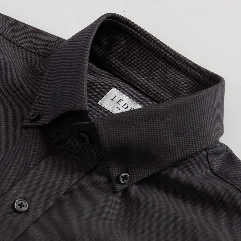 The Steel Grey Mayfield Oxford Custom Shirt Custom Dress Shirt- Ledbury