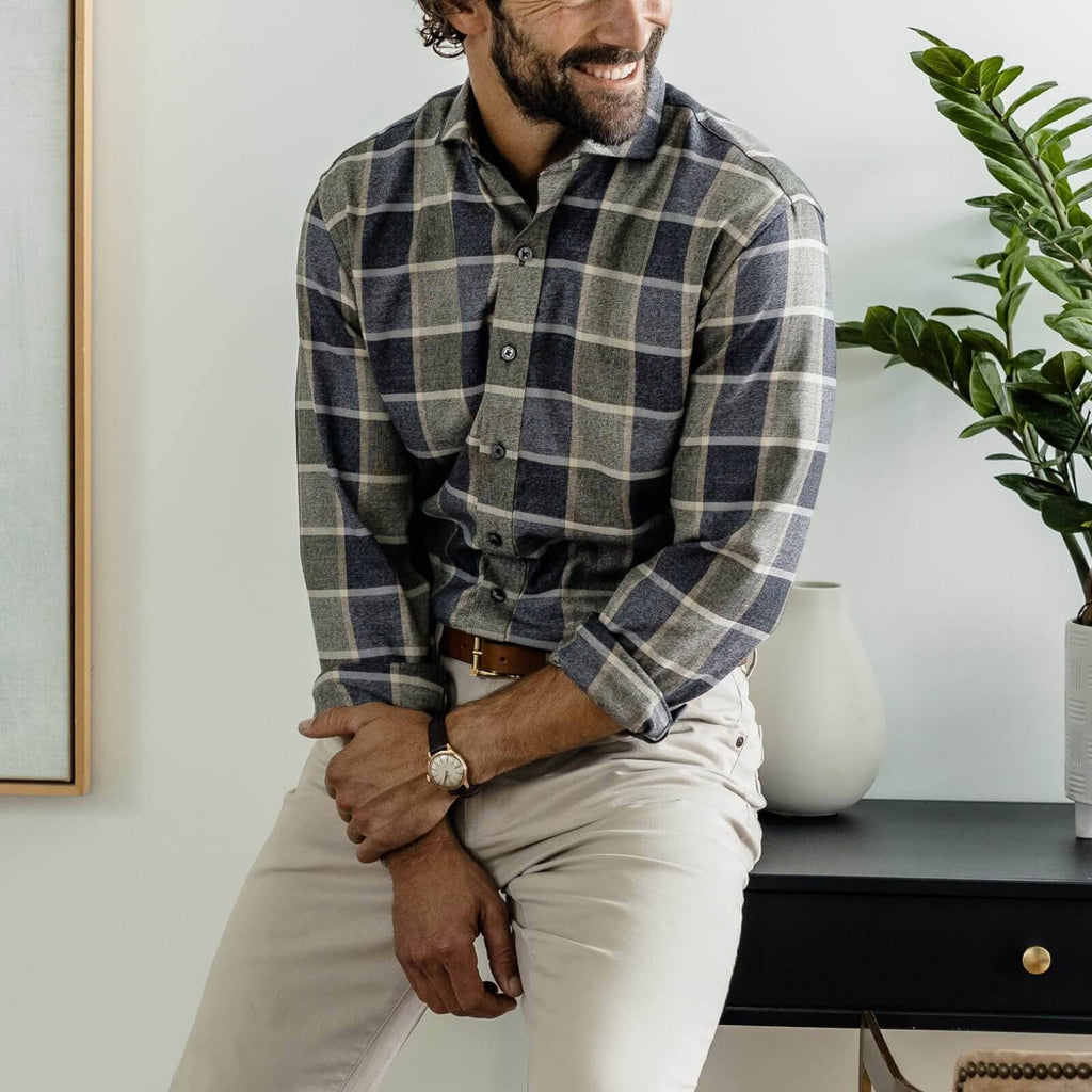 The Sage Hartmann Flannel Custom Shirt Custom Casual Shirt- Ledbury