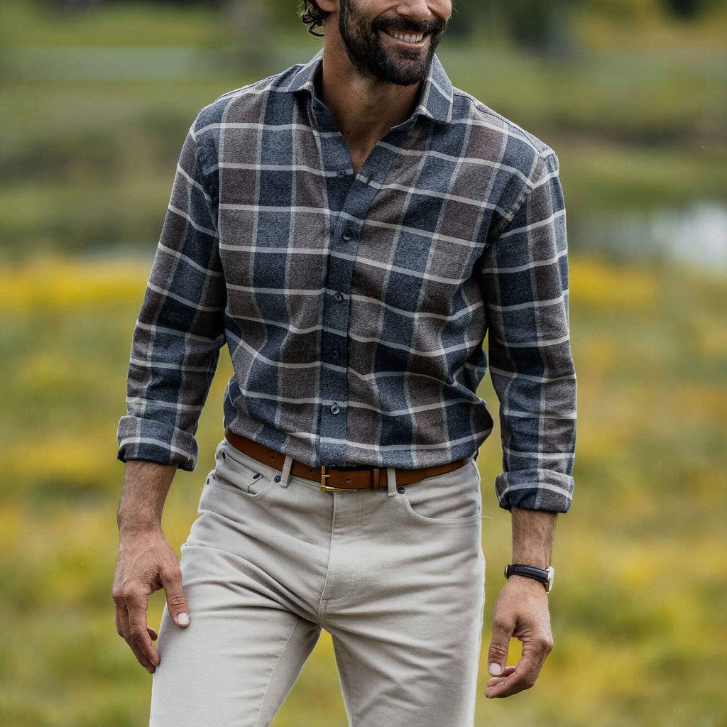 The Cedar Hartmann Flannel Custom Shirt Custom Casual Shirt- Ledbury