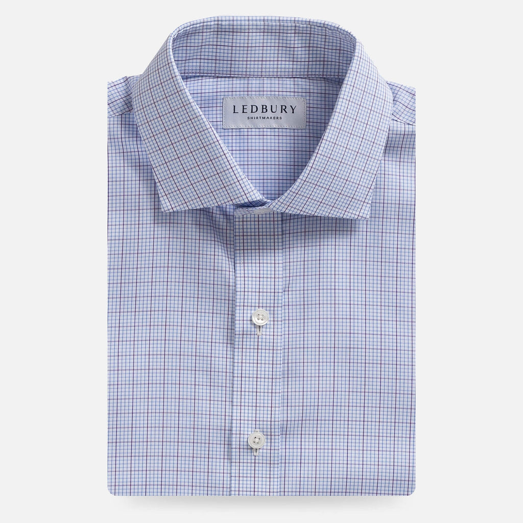 The Plum Kent Windowpane Custom Shirt Custom Dress Shirt- Ledbury