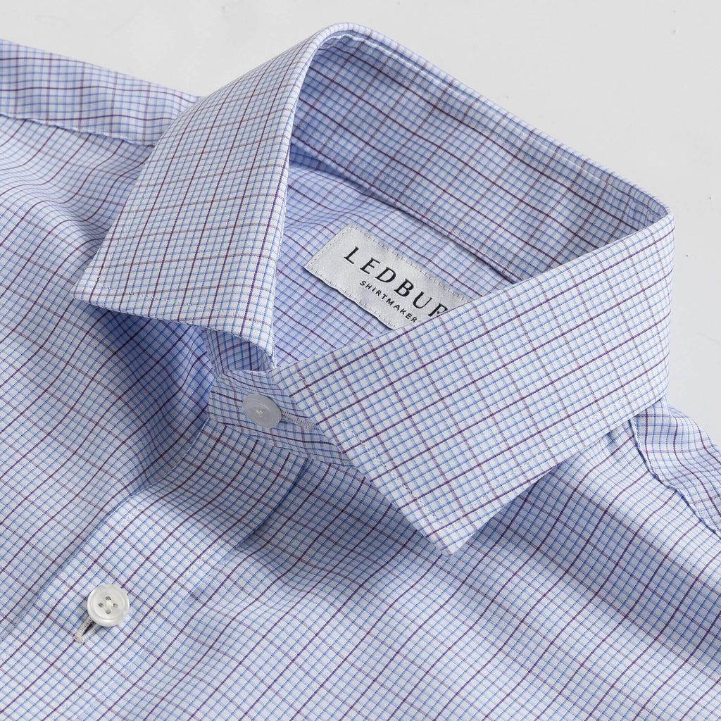 The Plum Kent Windowpane Custom Shirt Custom Dress Shirt- Ledbury